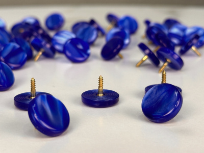 СИНЯЯ ПЕРЛАМУТРОВАЯ КНОПКА BOTTONI 15 мм