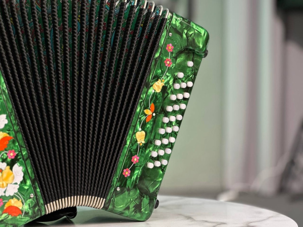 Гармонь "Садко" 25/25 Фа мажор 2 регистра (зеленая)