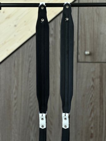 СРЕДНИЕ РЕМНИ для гармони/баяна/аккордеона (белые с черным подкладом)