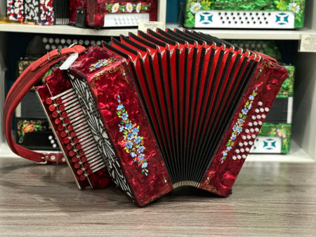 КРАСНАЯ ПЕРЛАМУТРОВАЯ КНОПКА BOTTONI 15 мм