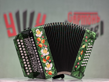 Гармонь "Садко" 25/25 Фа мажор 2 регистра (зеленая)
