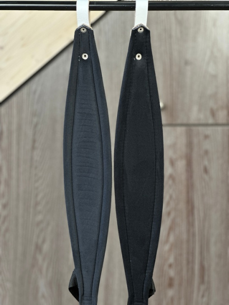 ШИРОКИЕ РЕМНИ для гармони/баяна/аккордеона (белые с черным подкладом)