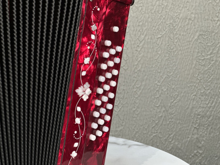 Гармонь "Заказная" ля мажор (красная) 25/25